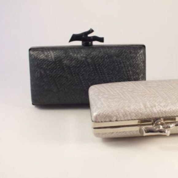 Elegant Evening Black Clutch Purse Cocktail Purse Wedding Evening Purse - Picture 8 of 11